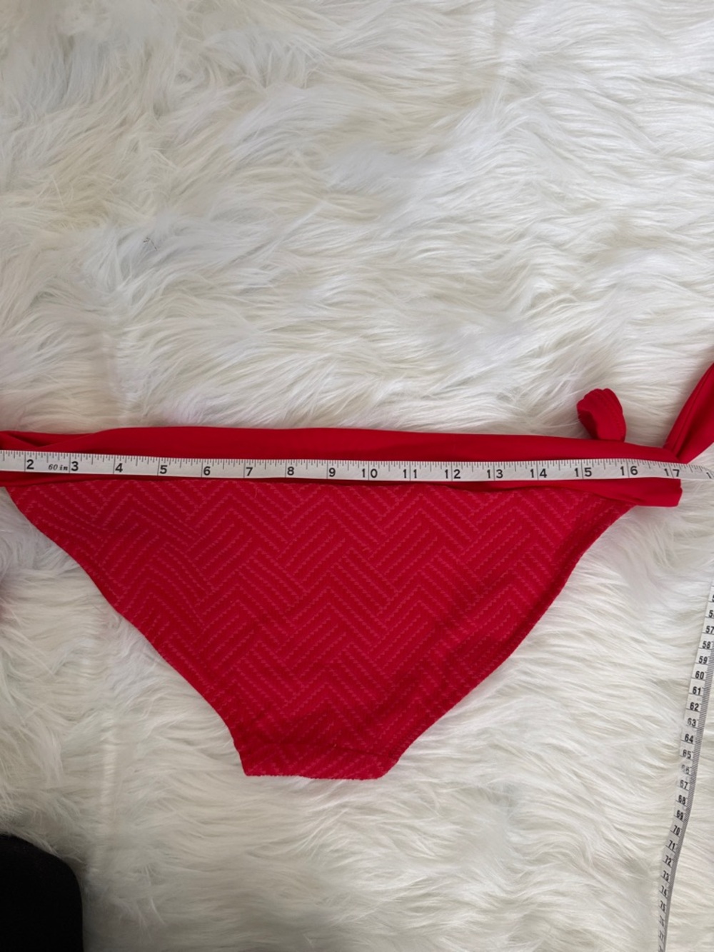 aerie Red Bikini Bottoms with Side Ties Size Medium - Picture 3 of 4